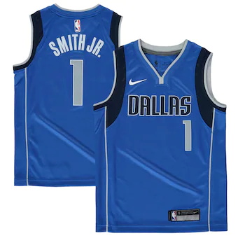 youth nike dennis smith blue dallas mavericks swingman jers-522